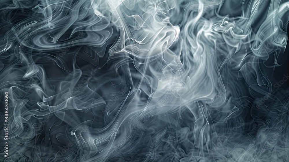 Obraz premium Swirling Shades of Grey Abstract Background with Smokey Accents