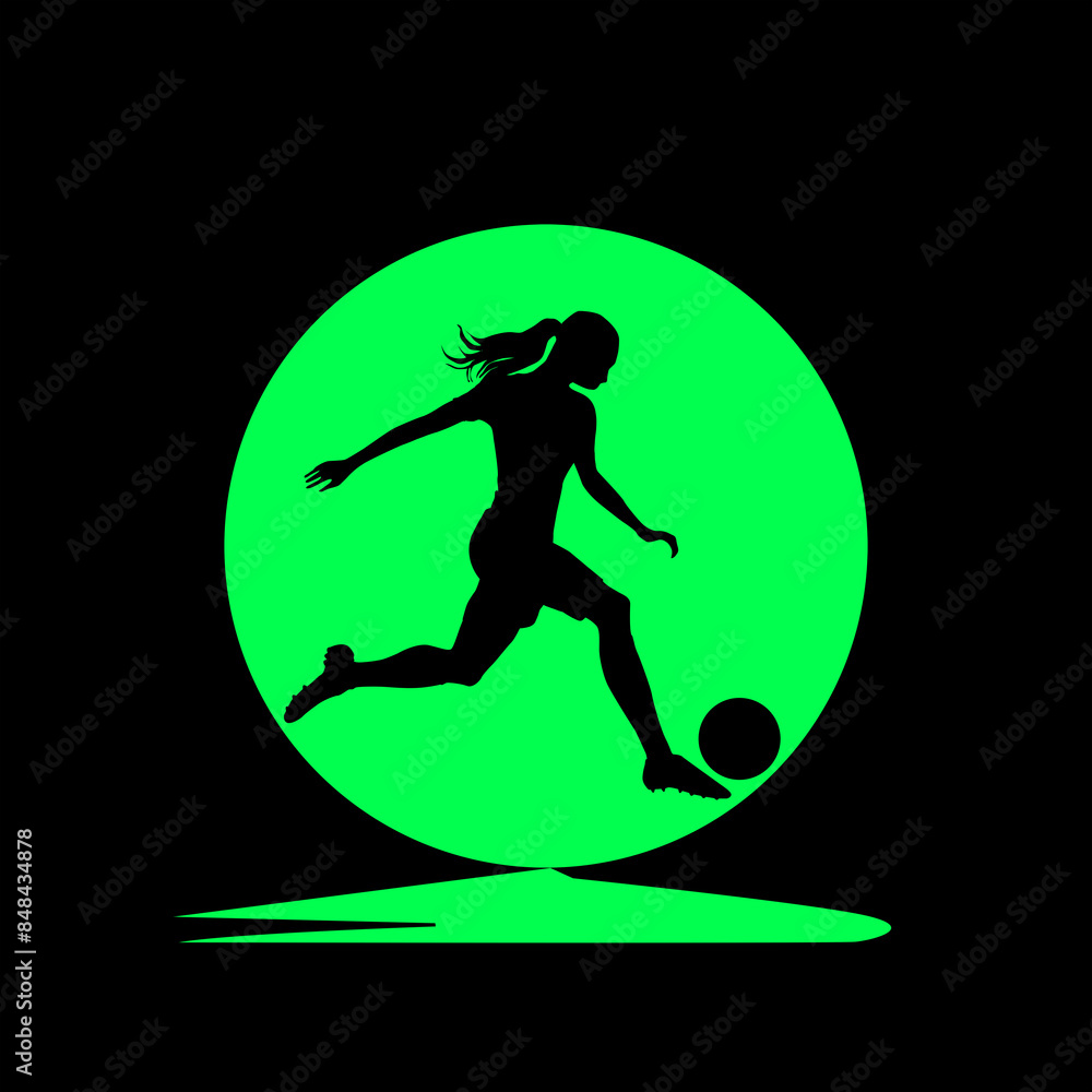 Sports logo for women's soccer Sports logo for women's soccer