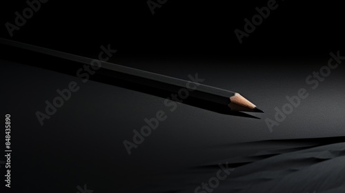 black pencil on black background