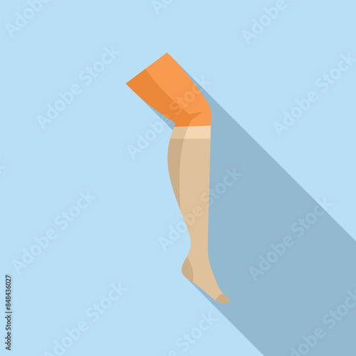 Medical compression stocking providing support to leg veins, preventing blood clots