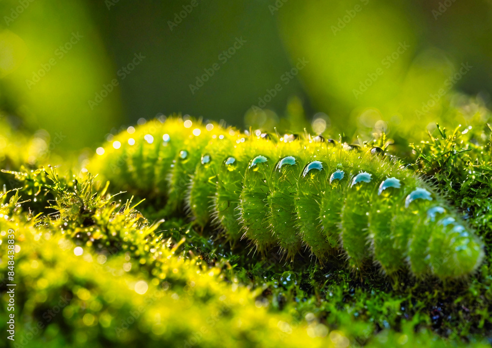 Fototapeta premium caterpillar on a leaf