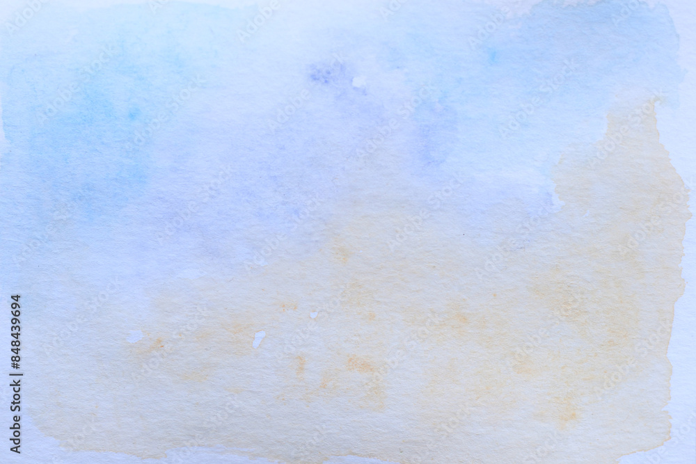 Fototapeta premium pastel blue and yellow aquarelle background with empty space