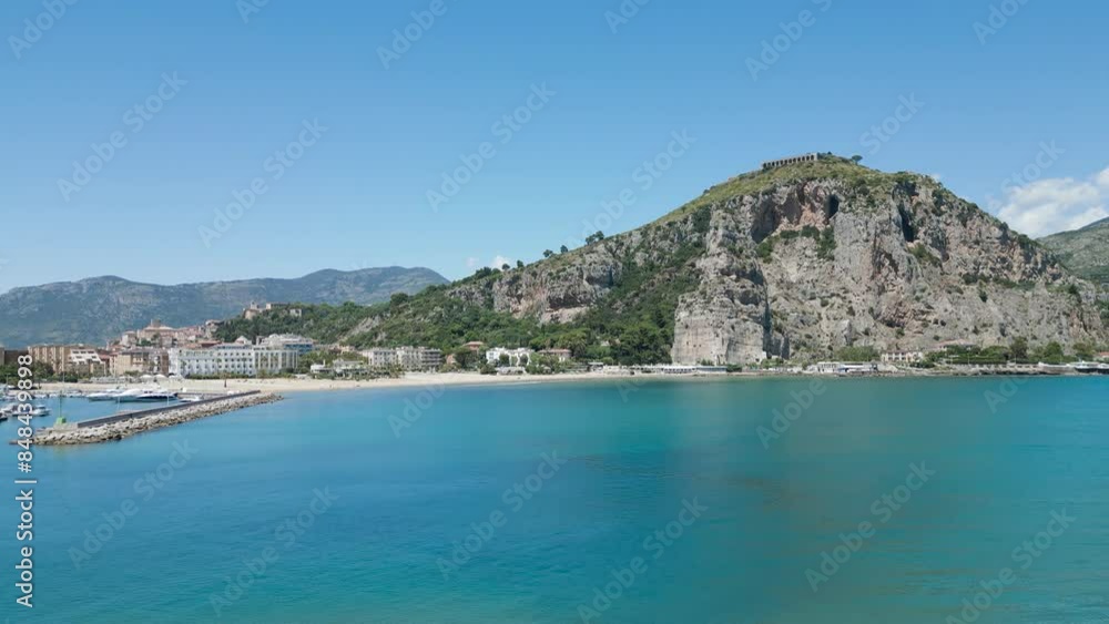 Beautiful bay in Italy. Terracina, aerial shot Beautiful bay in Italy. Terracina, aerial shot