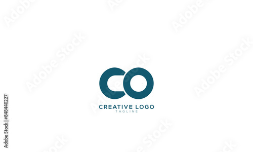 CO Abstract initial monogram letter alphabet logo design