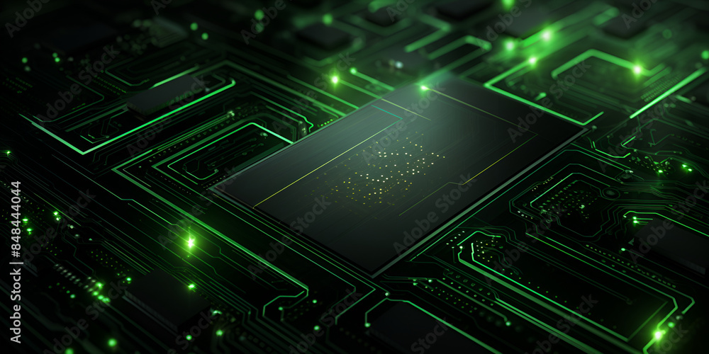 circuit board background, 3d Render Abstract Background With Microchip Glowing
circuit board background, 3d Render Abstract Background With Microchip Glowing