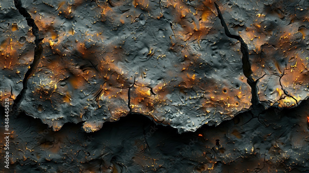 Obraz premium Cracked and Scorched Surface.