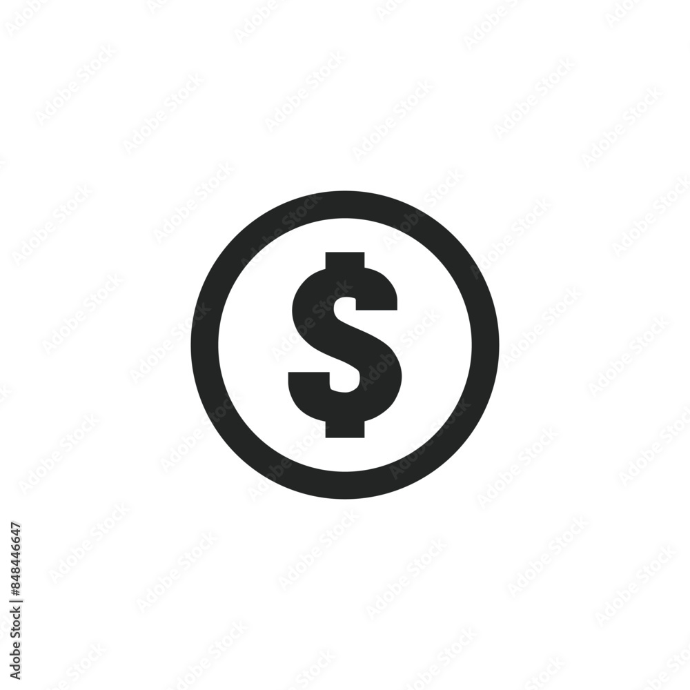Dollar icon isolated on white background. Currency symbol modern, simple, vector, icon for website design, mobile app, ui. Vector Illustration Dollar icon isolated on white background. Currency symbol modern, simple, vector, icon for website design, mobile app, ui. Vector Illustration
