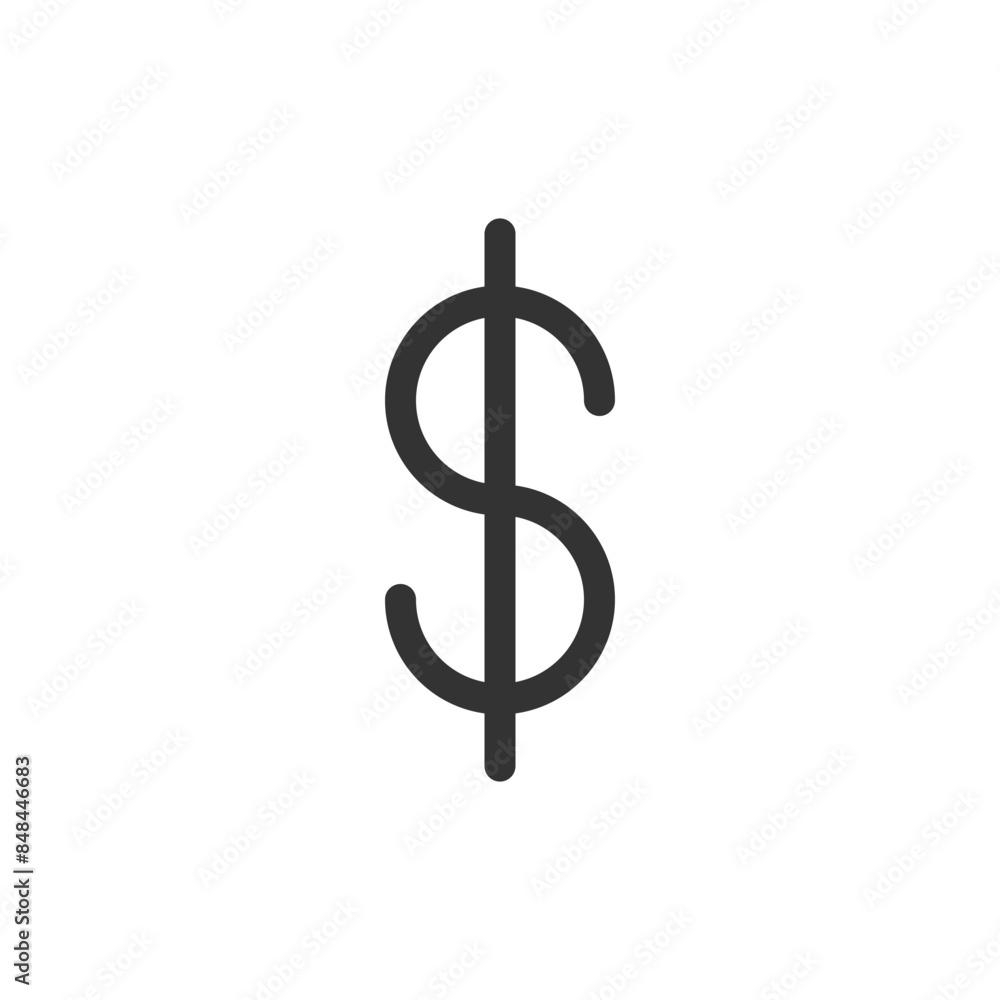 Dollar icon isolated on white background. Currency symbol modern, simple, vector, icon for website design, mobile app, ui. Vector Illustration Dollar icon isolated on white background. Currency symbol modern, simple, vector, icon for website design, mobile app, ui. Vector Illustration