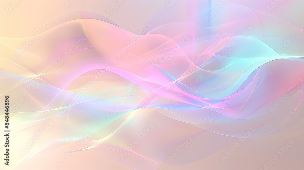 Obraz premium Abstract Pastel Waves Background