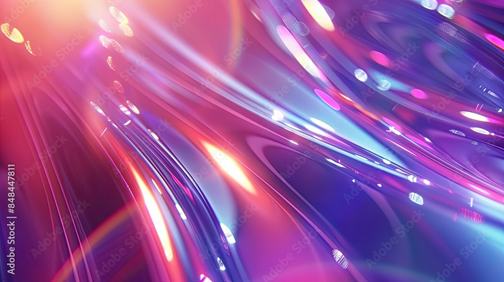 A Vibrant Holographic Abstract Background with Futuristic Elements A Vibrant Holographic Abstract Background with Futuristic Elements