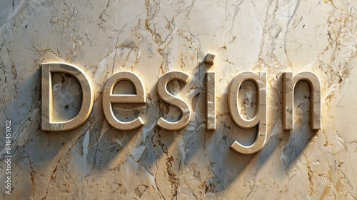 Beige Marble Art and Creativity concept art poster.