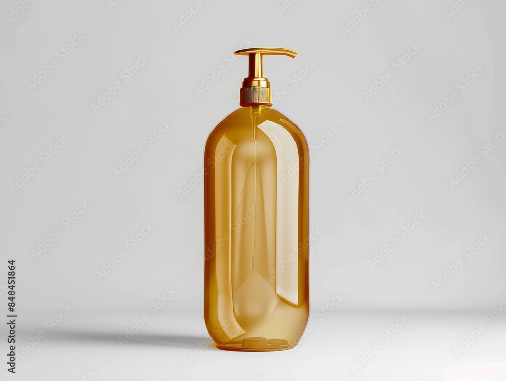 Yellow Pump Bottle on White Surface Yellow Pump Bottle on White Surface