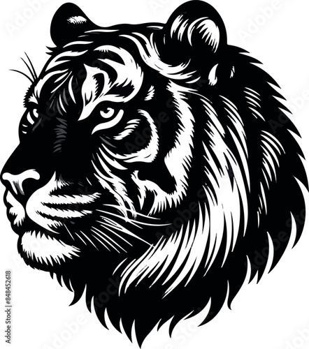 Wallpaper Mural tiger head vector illustration Torontodigital.ca