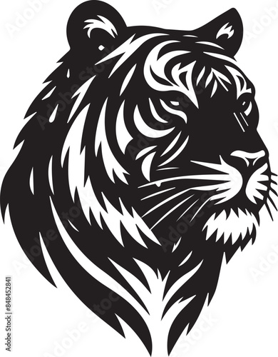 Wallpaper Mural tiger head vector illustration Torontodigital.ca