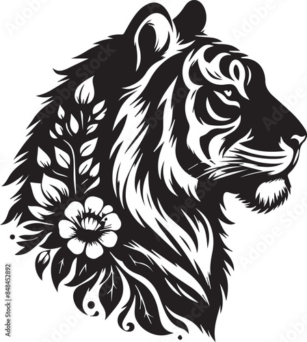 tiger head vector illustration