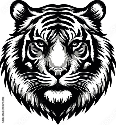 tiger head vector illustration