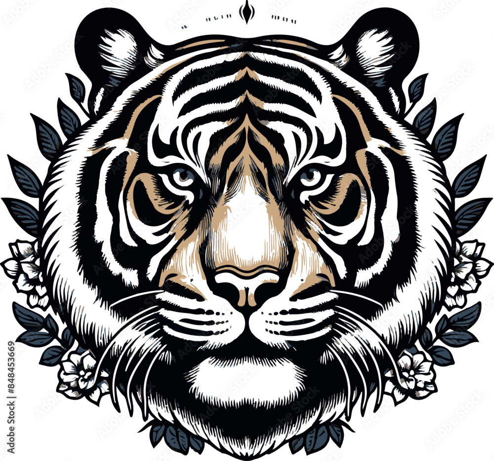 tiger head vector illustration tiger head vector illustration
