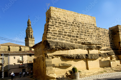 La Asuncion church and the remains of the tower, Briones, La Rioja, Spain