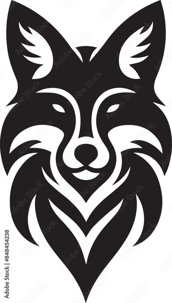 wolf head icon Silhouette Vector wolf head icon Silhouette Vector