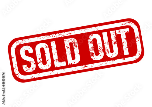 sold out - - rubber stamp - vector illustration