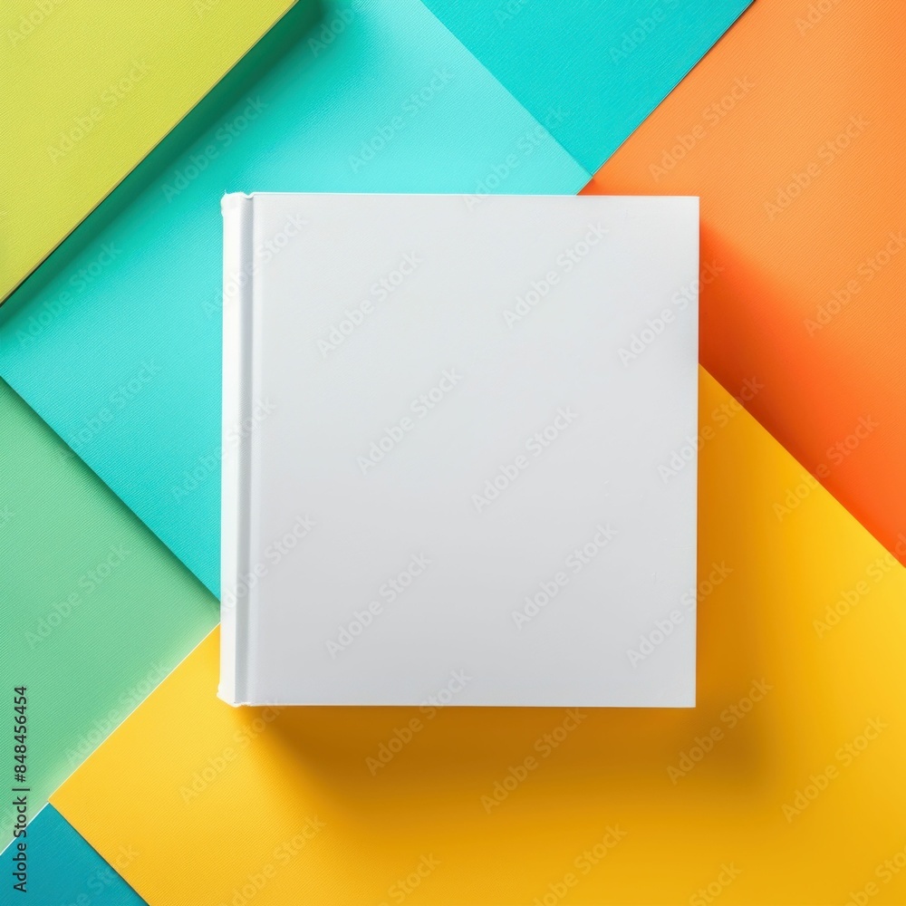 Blank Notebook on Colorful Background. Generative ai. Blank Notebook on Colorful Background. Generative ai.