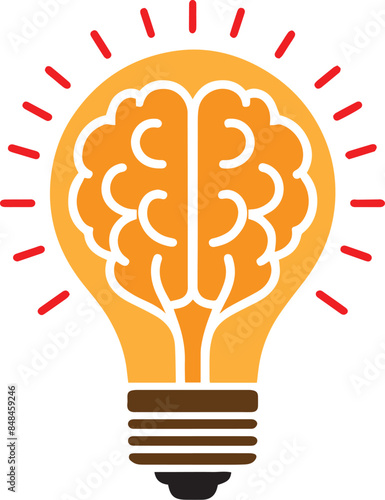 creative idea for a light bulb Vector icon
