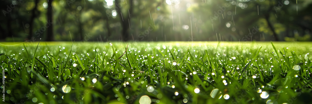Rain on the lawn Rain on the lawn