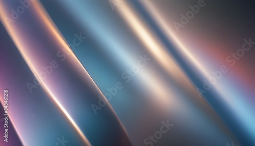 mooth, flowing waves on a metallic surface with gradient colors and soft reflections.