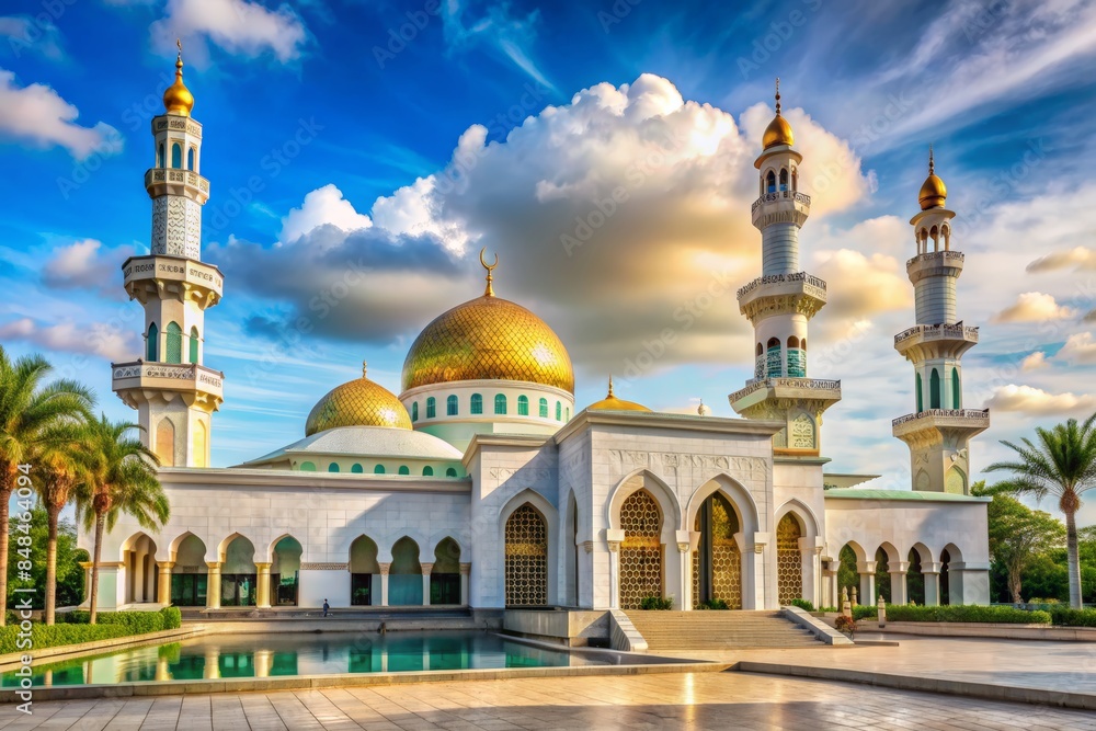 Obraz premium Arabic Mosque 3D render.
