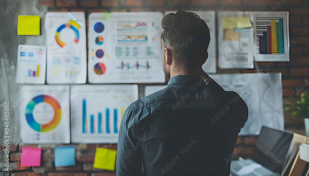 Benchmarking or product life cycle concept. Businessman compare or plan better product life cycle Benchmarking or product life cycle concept. Businessman compare or plan better product life cycle