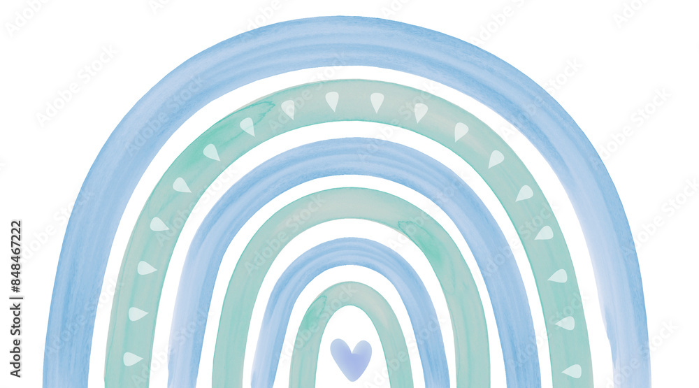 Watercolor Boho Rainbow in pastel tones Watercolor Boho Rainbow in pastel tones