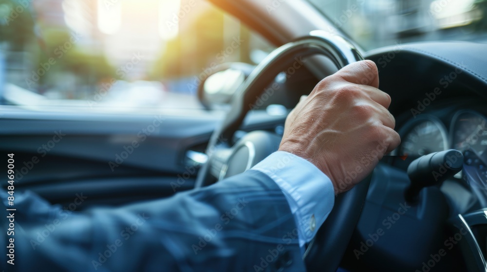 close up of hands of a businessman driving her car, modern successful transportation close up of hands of a businessman driving her car, modern successful transportation