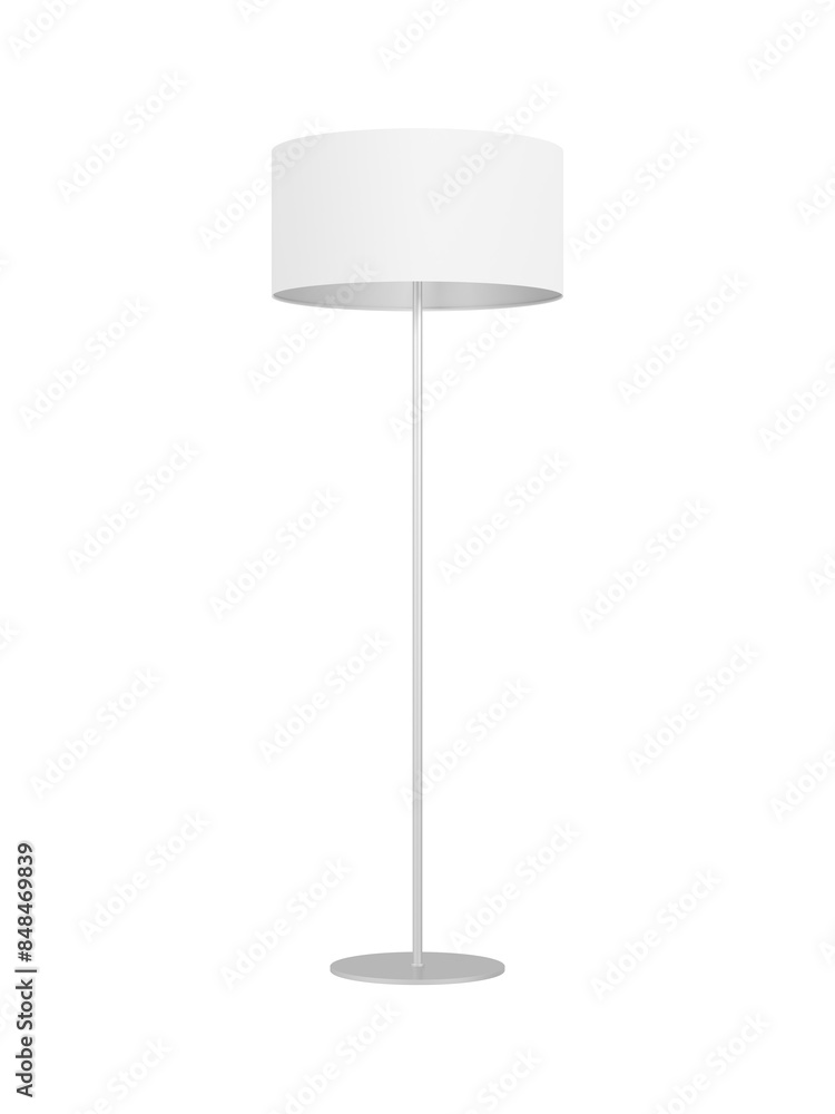 Floor lamp. Isolated. Transparent background. Minimalist. White. 3d illustration. Floor lamp. Isolated. Transparent background. Minimalist. White. 3d illustration.