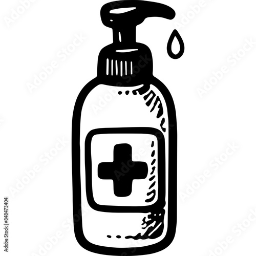 Doodle Plastic Dispenser Bottle 