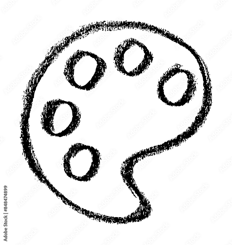 Paint palette Icon - Crayon Chalk Drawing Paint palette Icon - Crayon Chalk Drawing