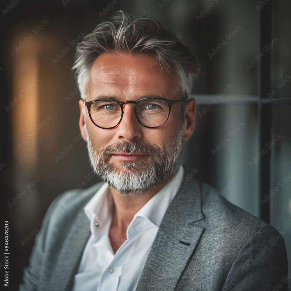beautiful middle age business man with grey hair, portrait style beautiful middle age business man with grey hair, portrait style
