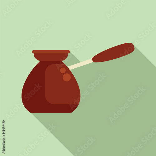 Traditional turkish coffee pot brewing delicious aromatic coffee, perfect for cafes, restaurants, and coffee lovers