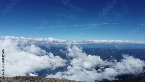 aerial drone shot in Tajumulco volcano Guatemala photo