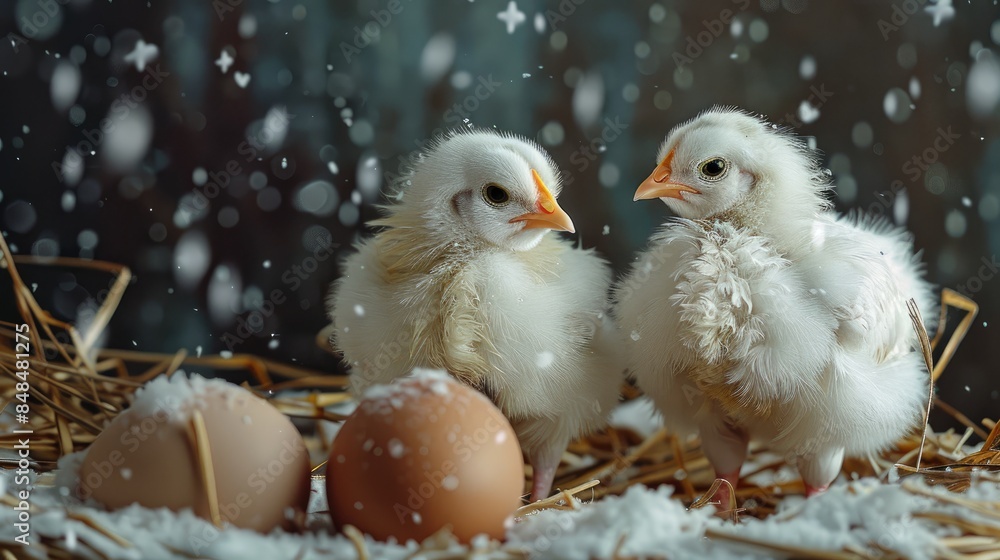 White Eggs from Snowy Chickens White Eggs from Snowy Chickens