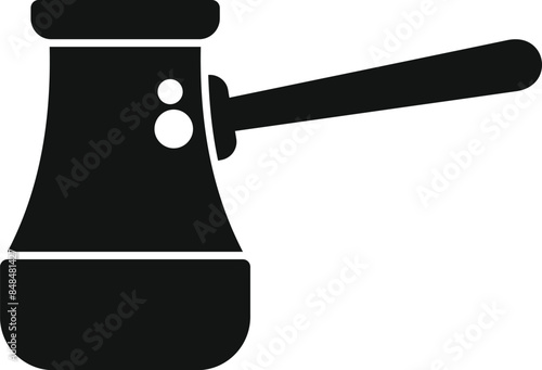 Black silhouette of a cezve, highlighting its unique design and cultural significance in coffee preparation