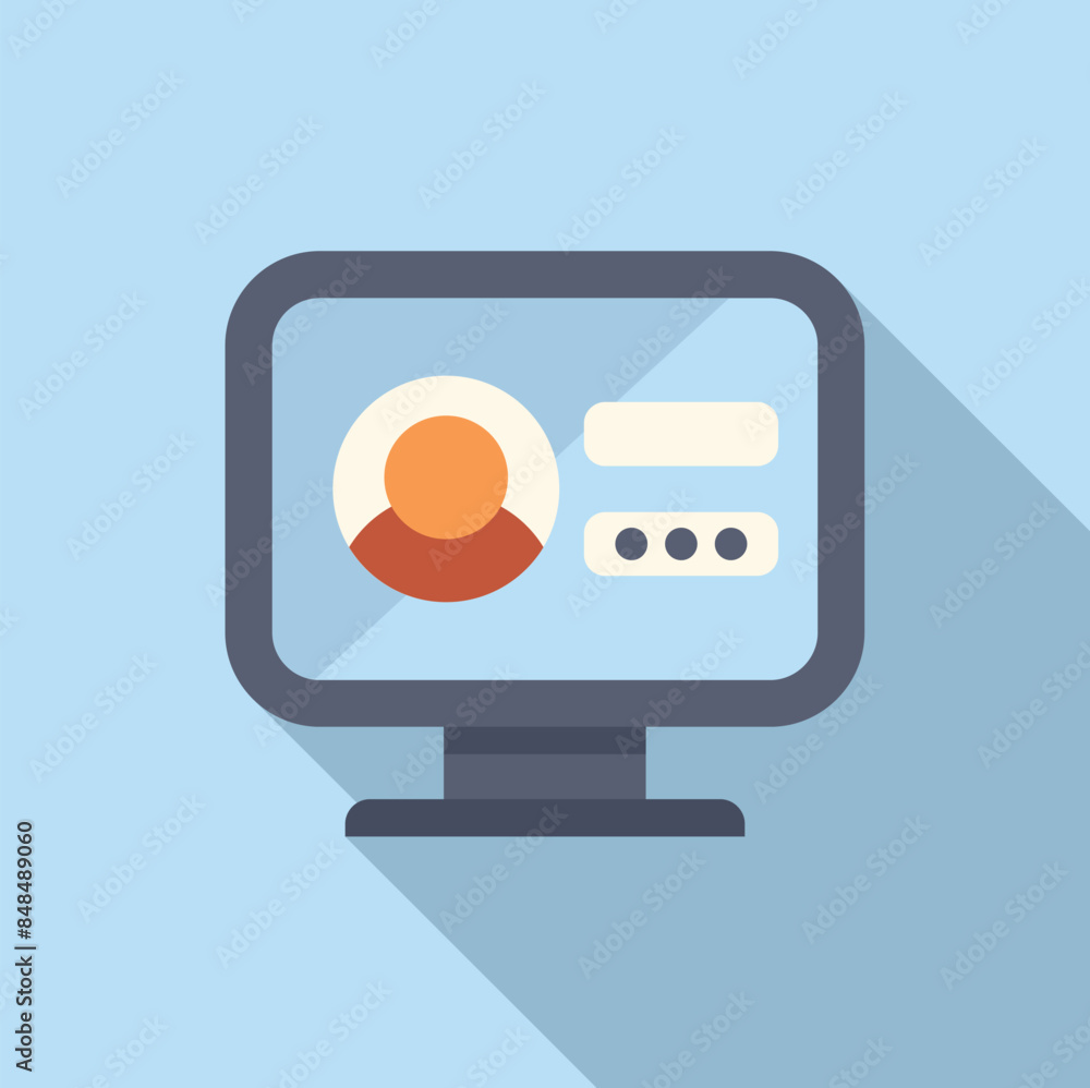 Computer monitor displaying a user profile login form, symbolizing online identity, data security, and access to personal accounts Computer monitor displaying a user profile login form, symbolizing online identity, data security, and access to personal accounts