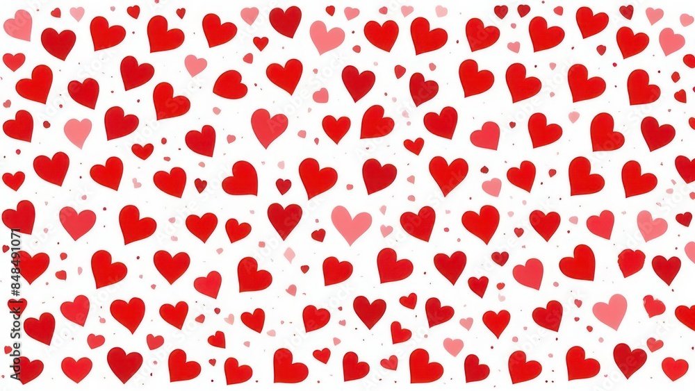 many little red hearts on white background many little red hearts on white background