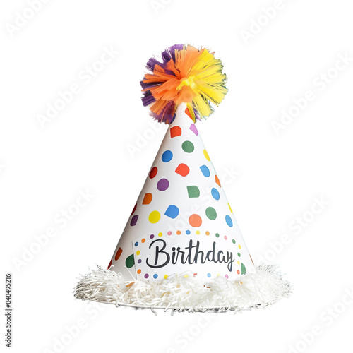 birthday hat isolated on white, PNG