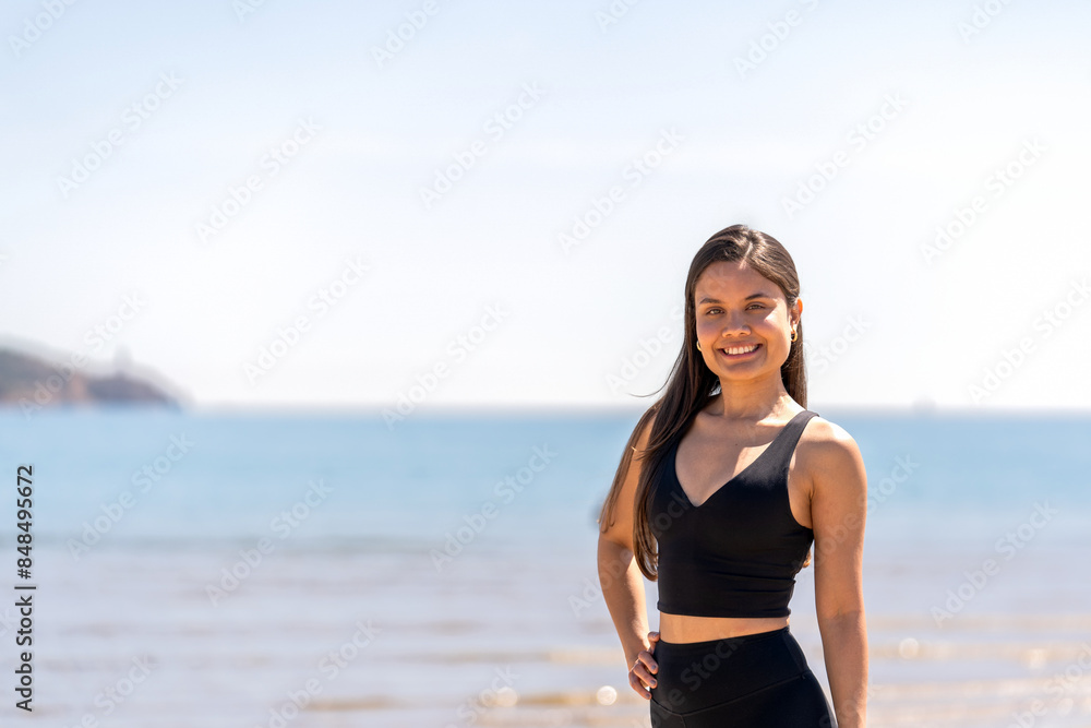 Smiling Pilates Instructor by the Beach Smiling Pilates Instructor by the Beach