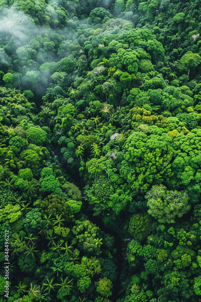 Aerial Drone Photo of Lush Green Tropical Forest - Top View Aerial Drone Photo of Lush Green Tropical Forest - Top View