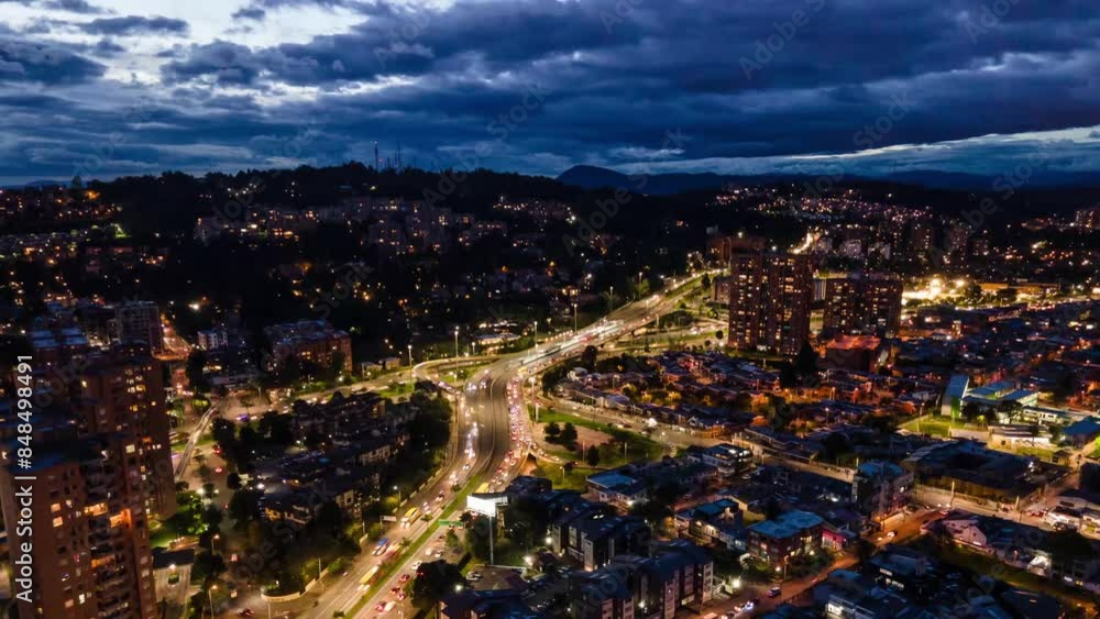 Bogotá, Colombia. Av. Suba Av. Boyacá. Hyperlapse