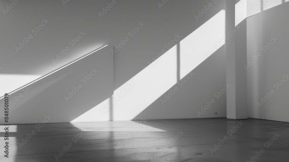 A room with a white wall and a window A room with a white wall and a window