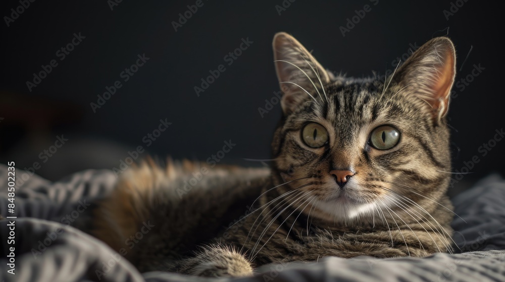 An adorable cat gazing in your direction An adorable cat gazing in your direction