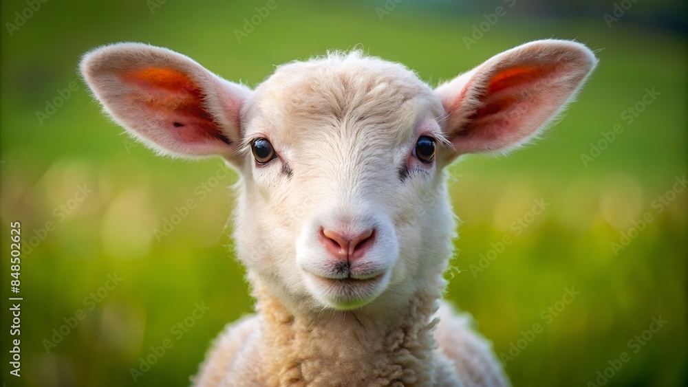 Obraz premium Portrait lamb in the background, photorealism, portrait style, high detail, 4k