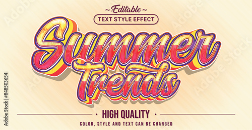 Editable text style effect - Summer Trends text style theme.